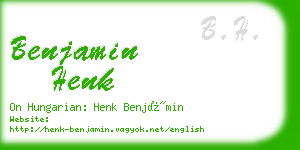 benjamin henk business card